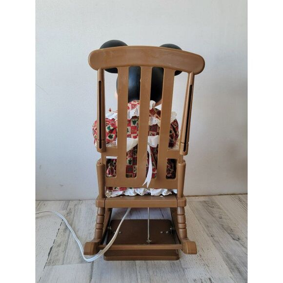 Santa's best 1993 Minnie Mouse knitting rocking chair animated Xmas - Picture 12 of 15